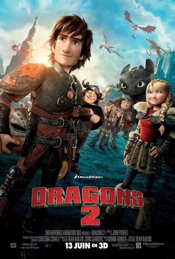 L'affiche du film Dragons 2 v.f. [2014]